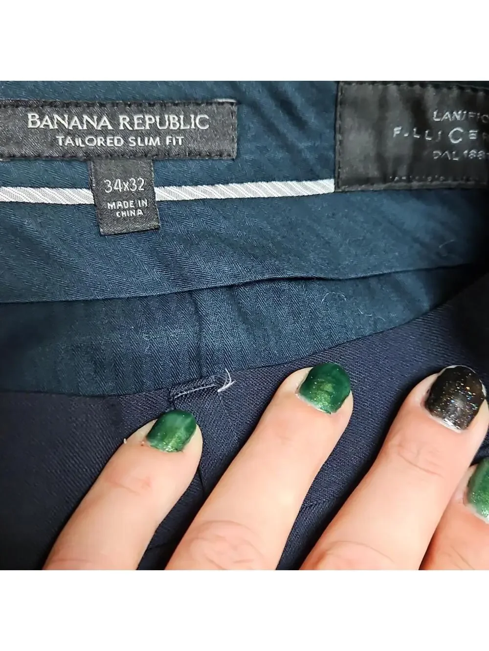 Banana Republic | Men's Navy Blue Dress Pants | 34x32